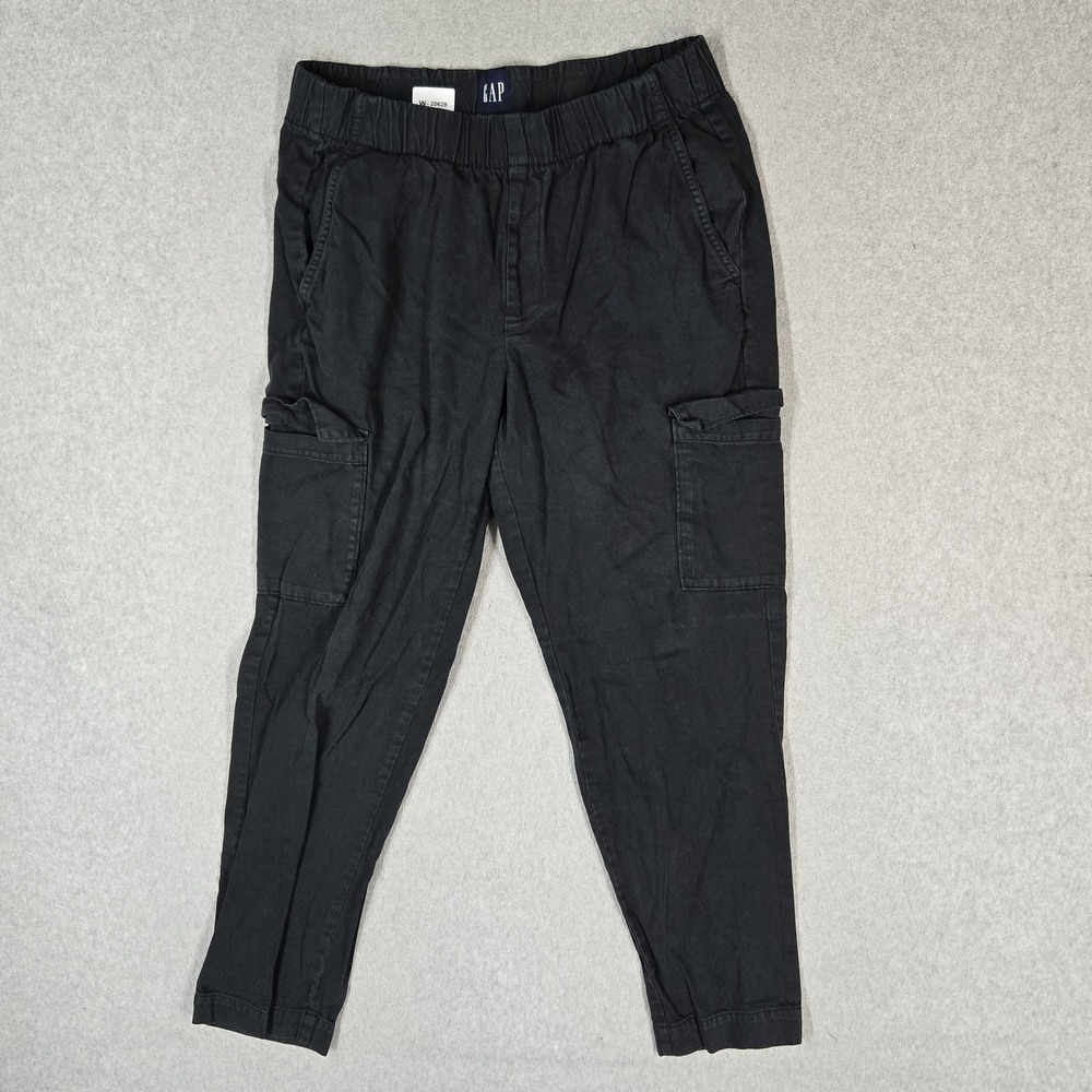 GAP Women Pants M Black Easy Cargo Casual Pants 26" Inseam Outdoor